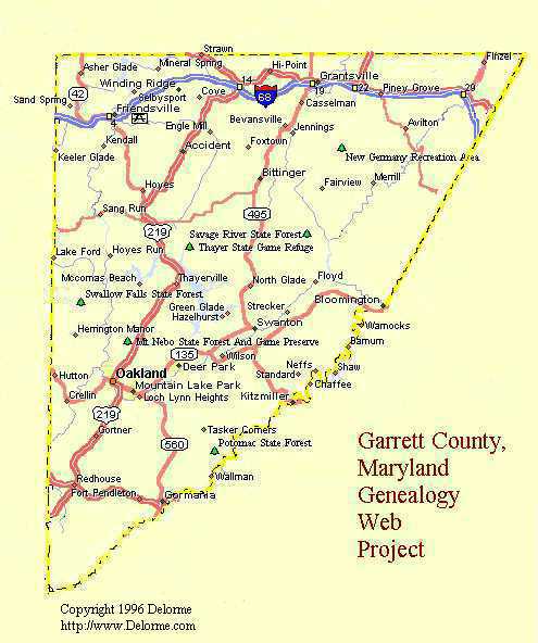 Garrett County Md Map