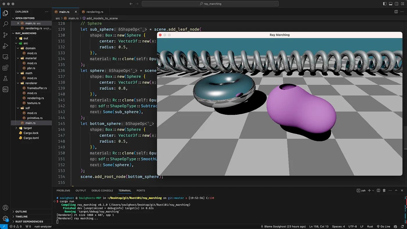 Building a Lightweight Software Ray Marching Engine with Rust (self