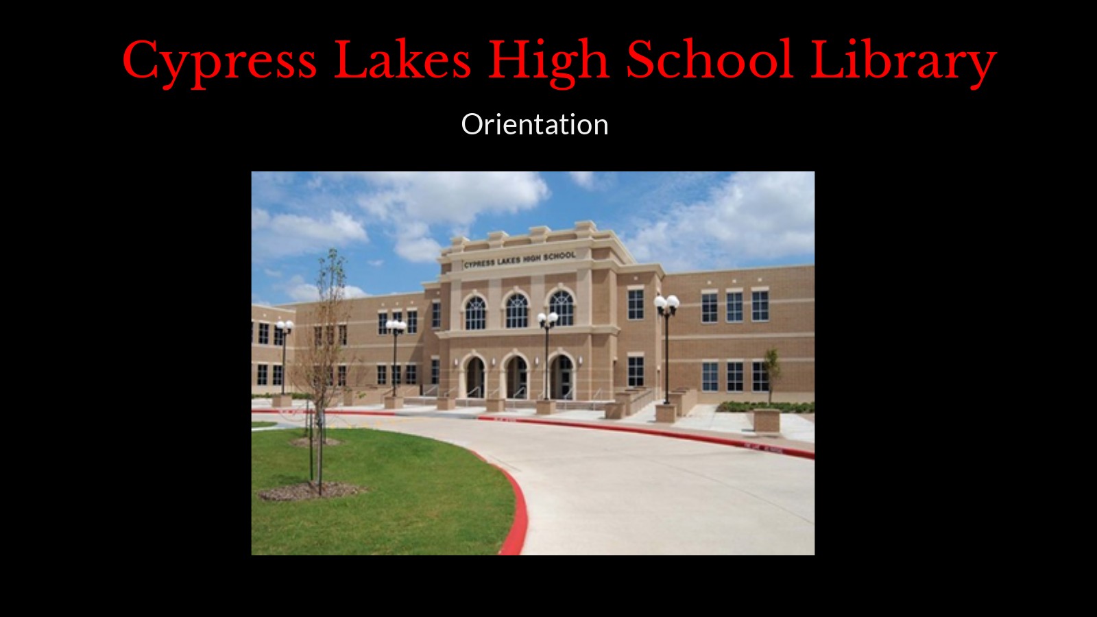 Cypress Lakes High School Library at emaze Presentation