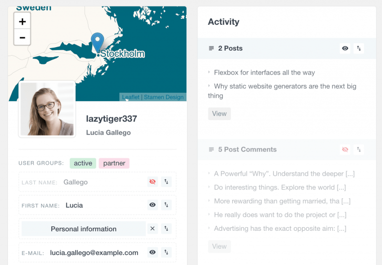 WordPress User Profile Pages Users Insights