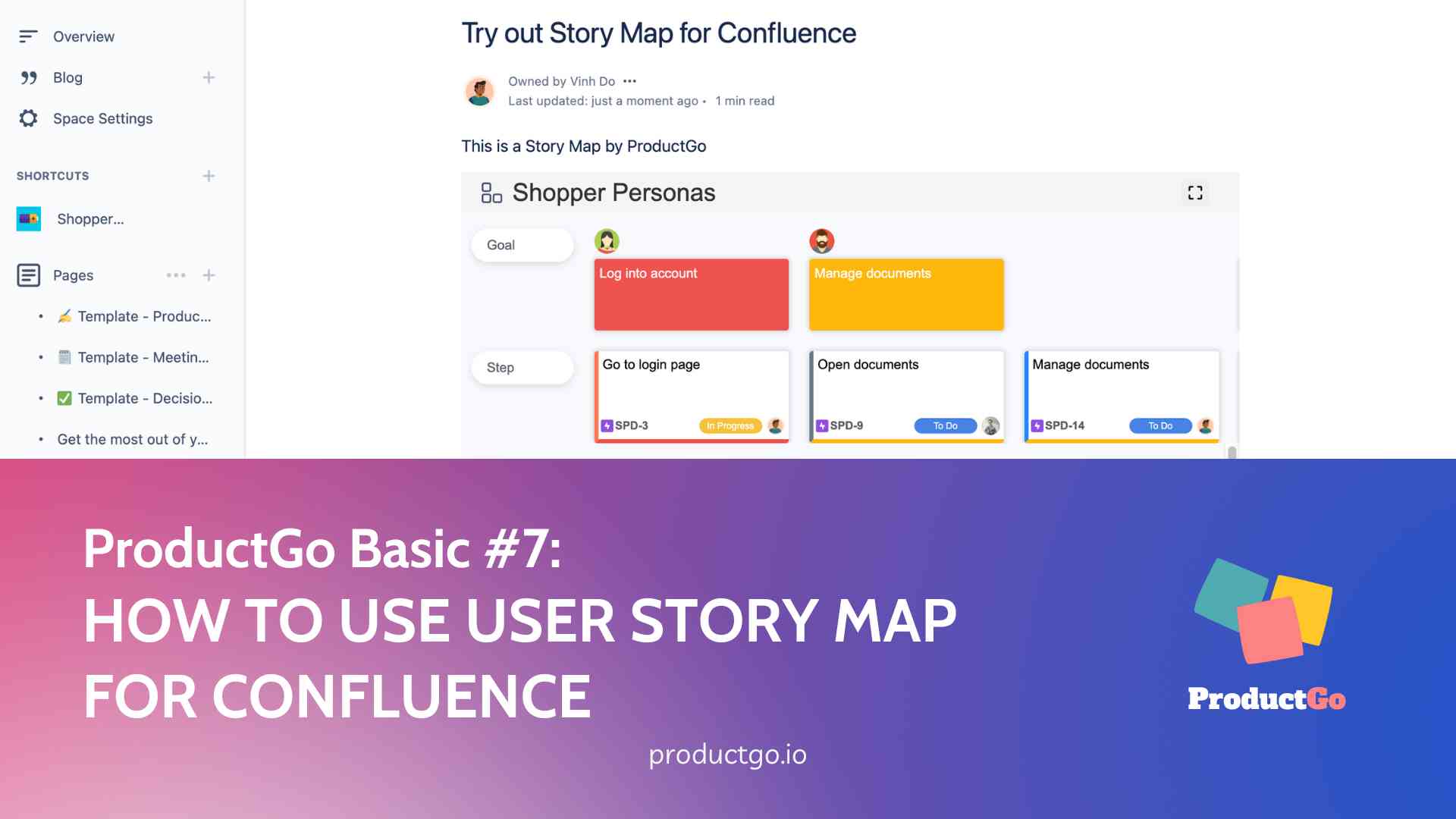 ProductGo Basics 7 How to use User Story Map for Confluence