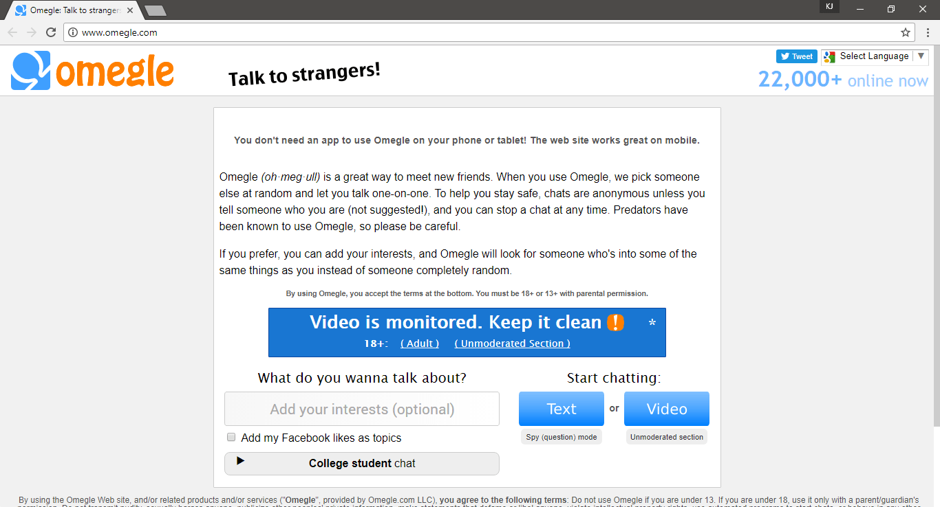 Omegle (Google Style)