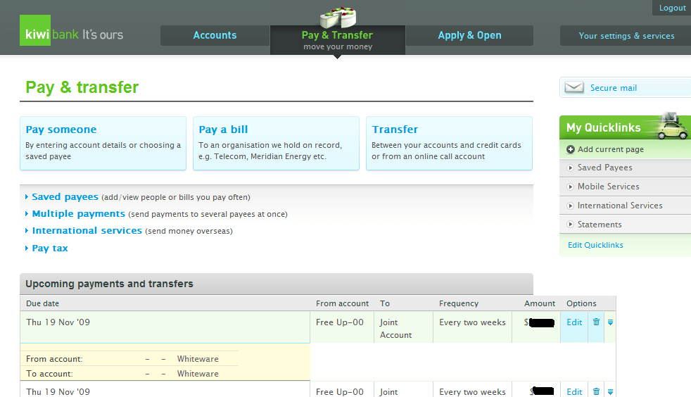 kiwibank.co.nz Pay & transfer show reference