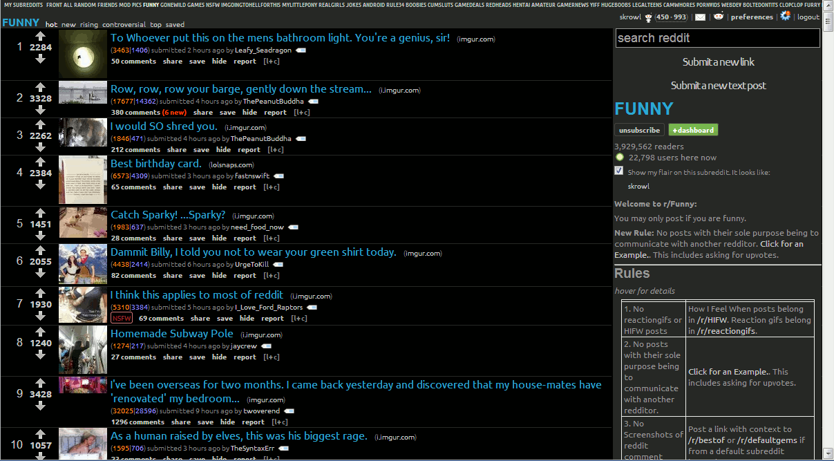 Reddit Android Holo / Gmail Dark Theme