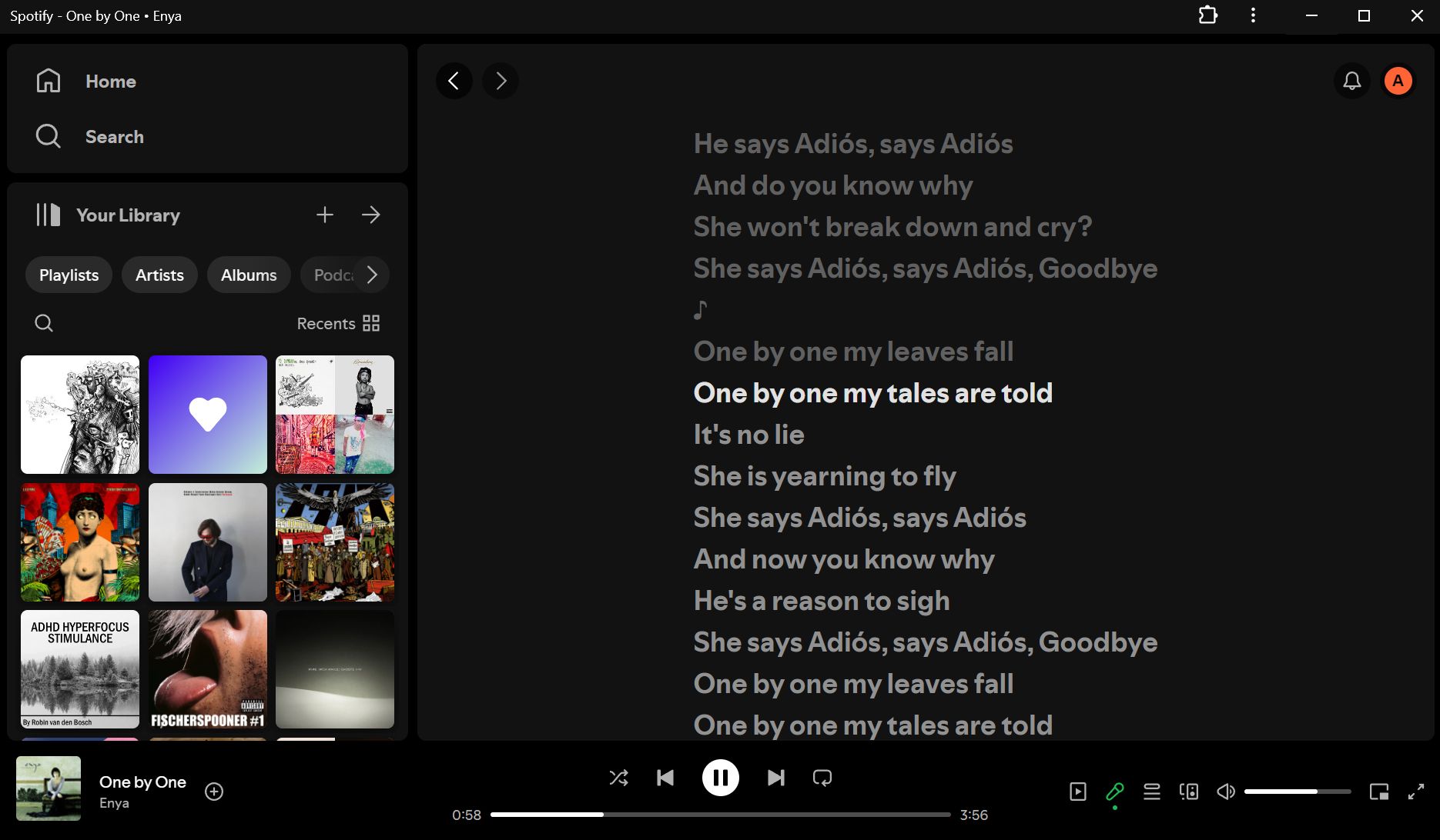 Black&White Lyrics — UserStyles.world