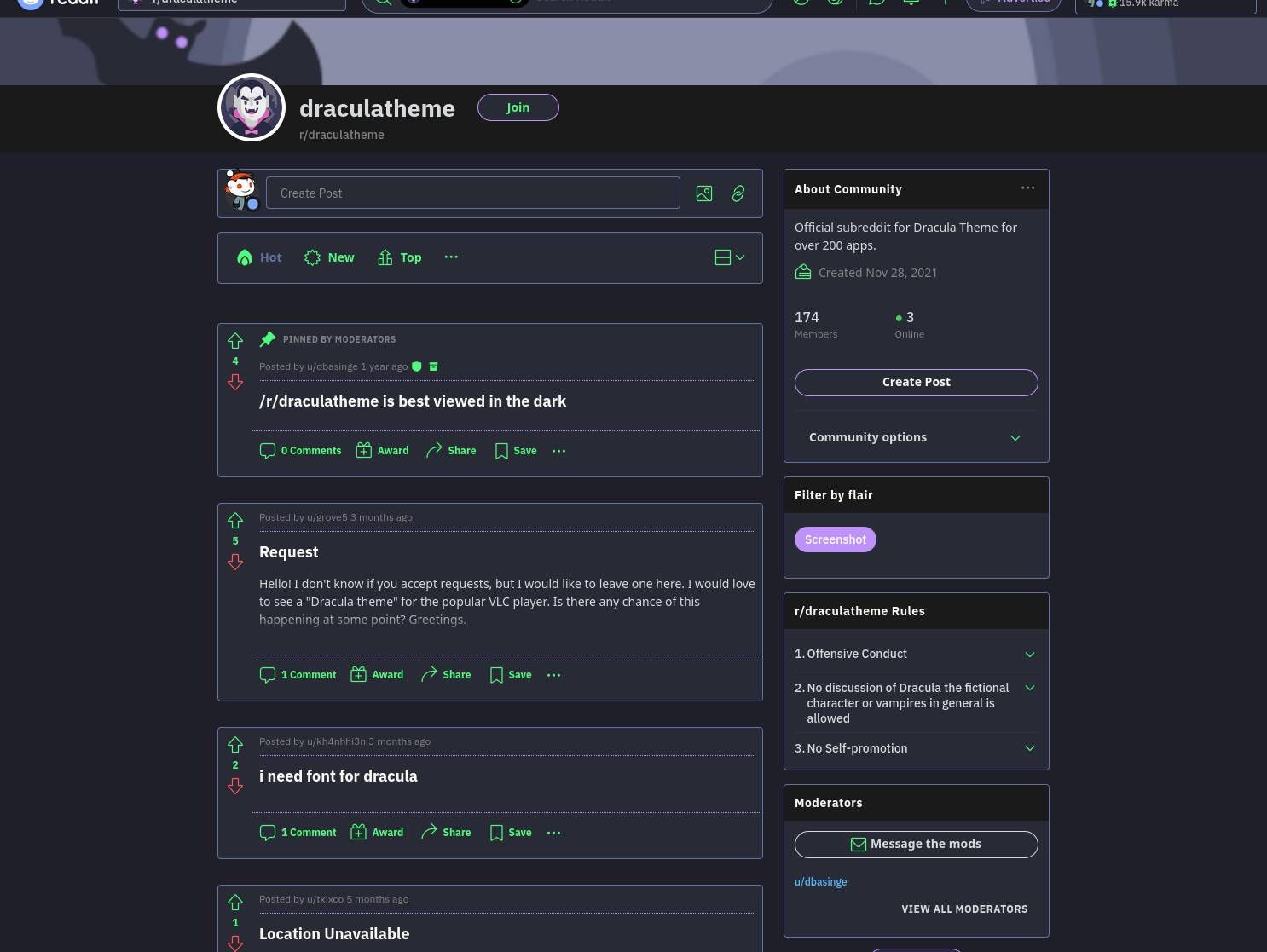 Reddit Dark Theme Dracula — UserStyles.world