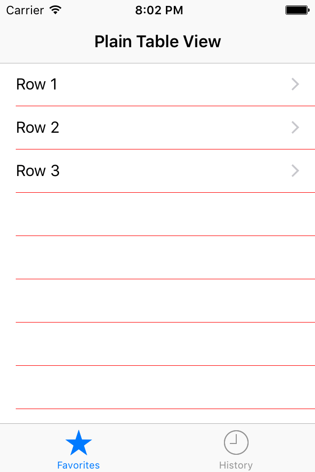 Hiding empty table view rows