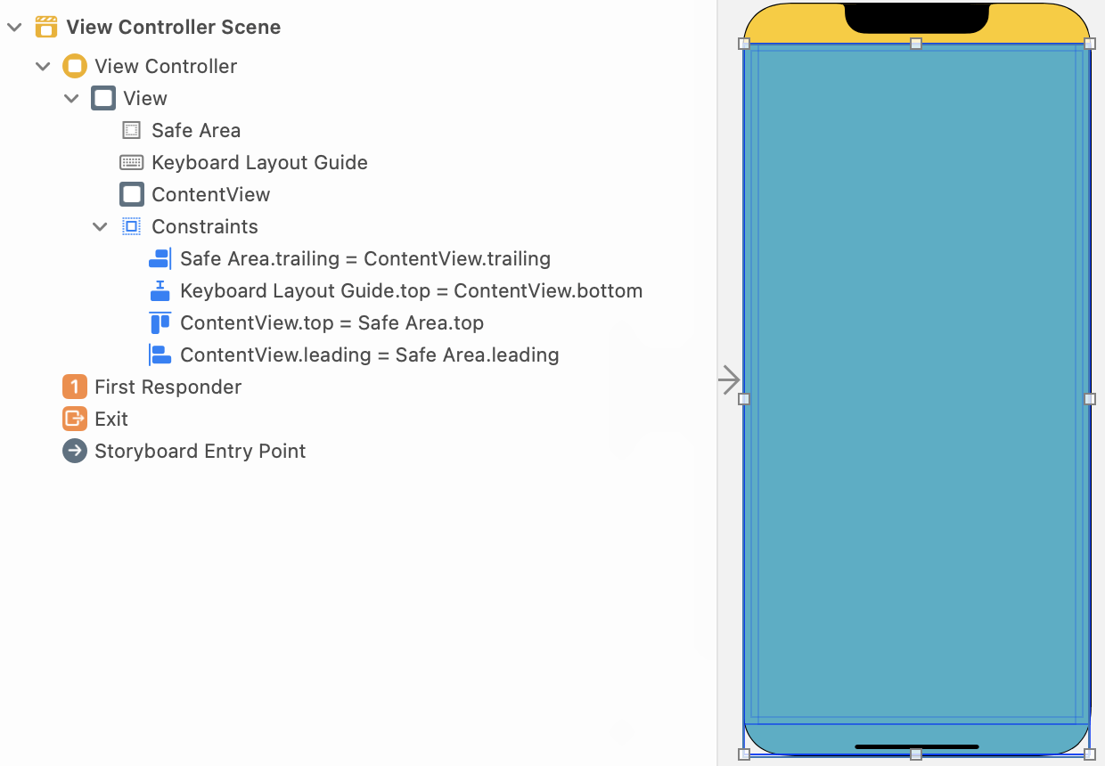 Interface Builder Keyboard Layout Guide