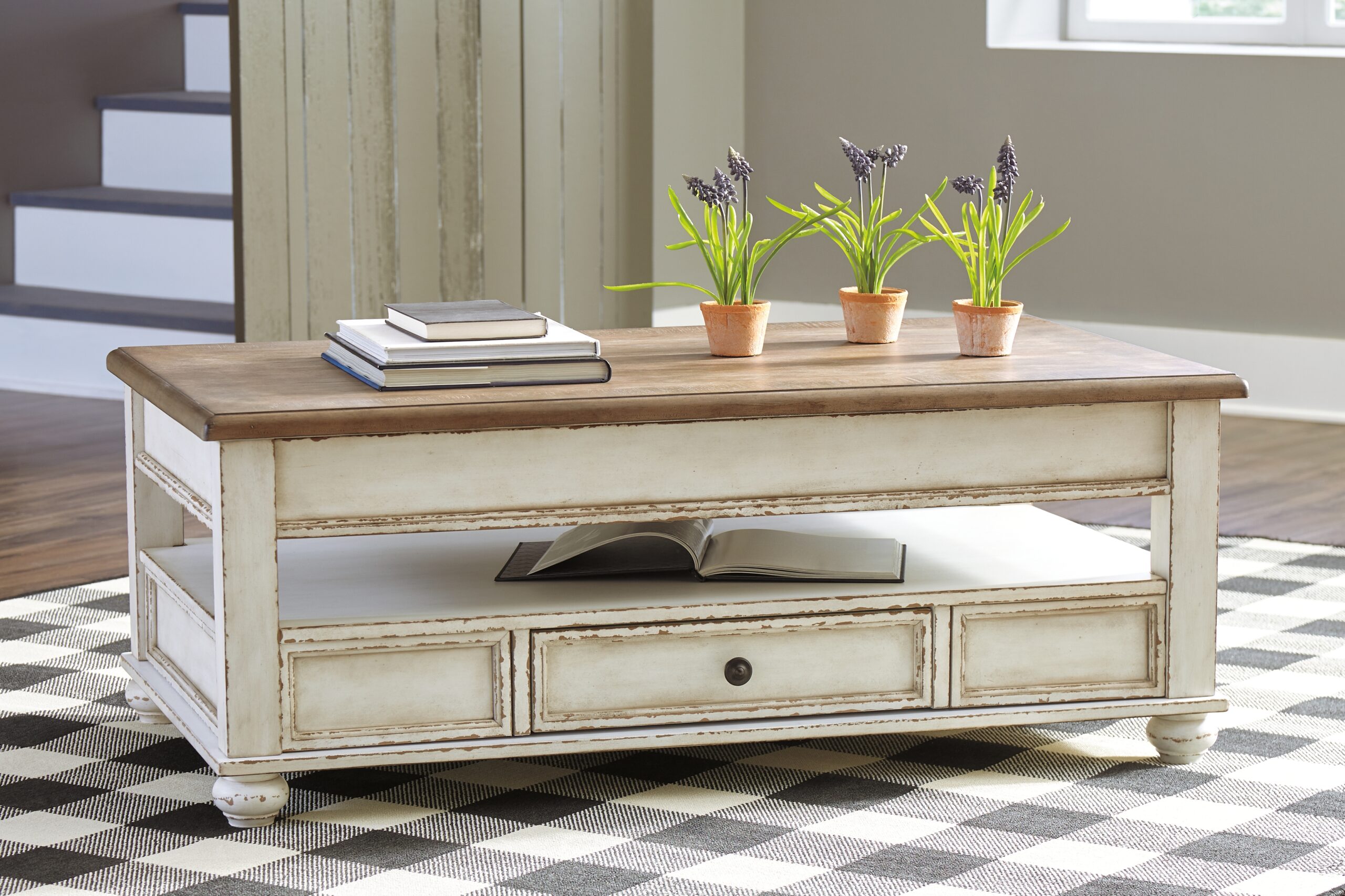 Realyn Coffee Table with 2 End Tables FurnishExpress