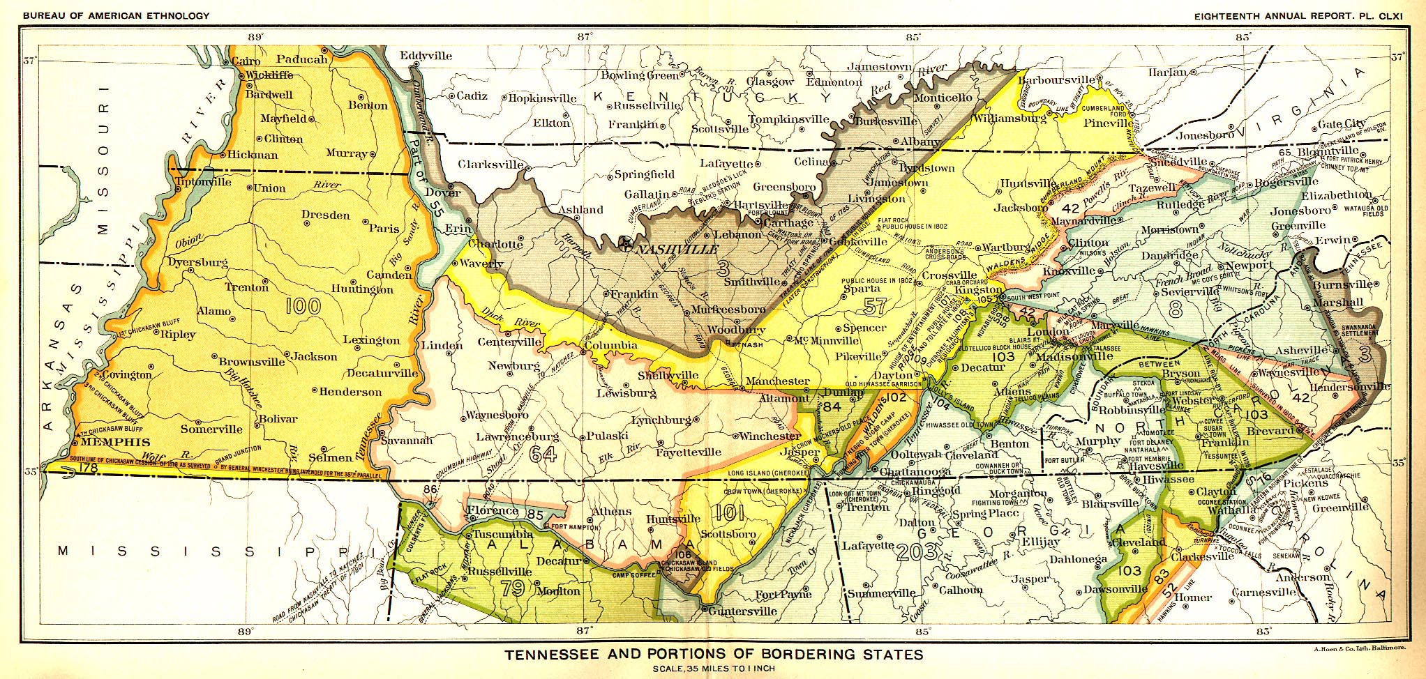 Indian Land Cessions in the U. S. Map 54. United States Digital Map Library