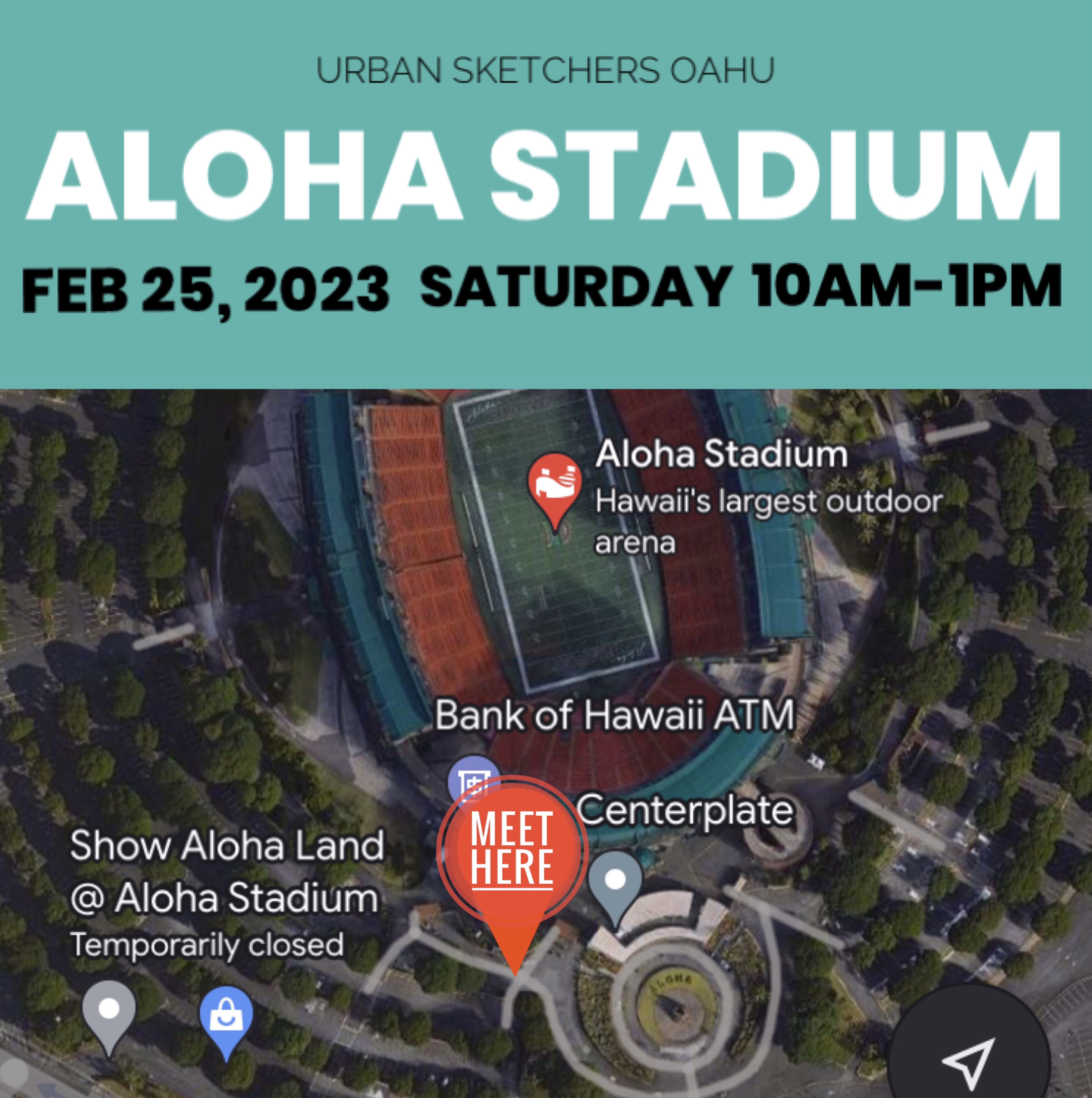 Saying Aloha to Aloha Stadium Urban Sketchers O‘ahu