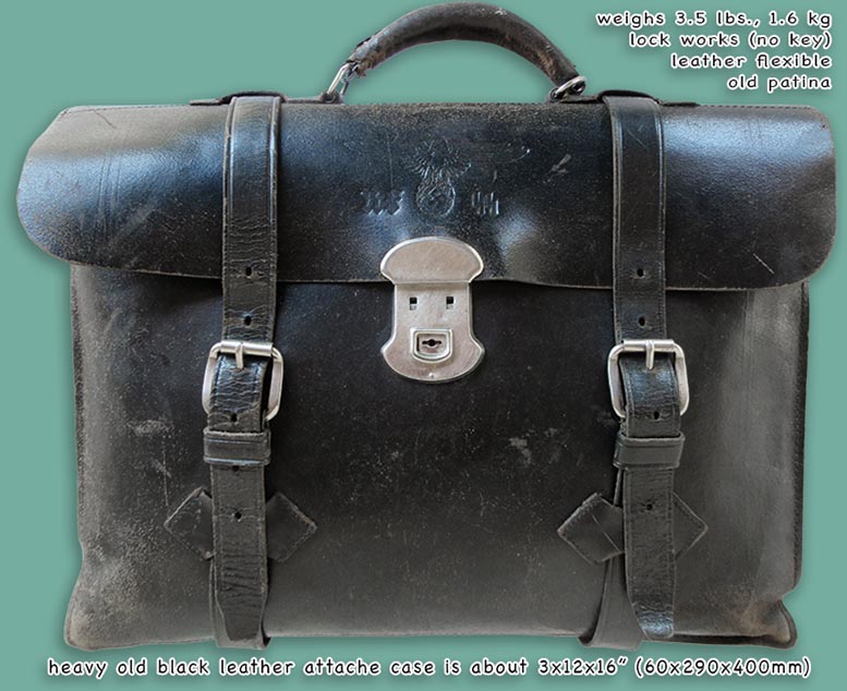 German black leather SS briefcase