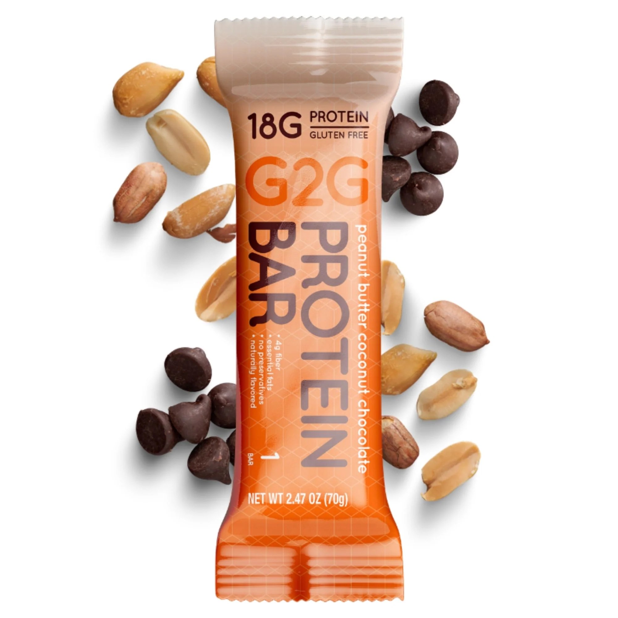 G2G Protein Bars Peanut Butter Coconut Chocolate (8Pack) UsNow