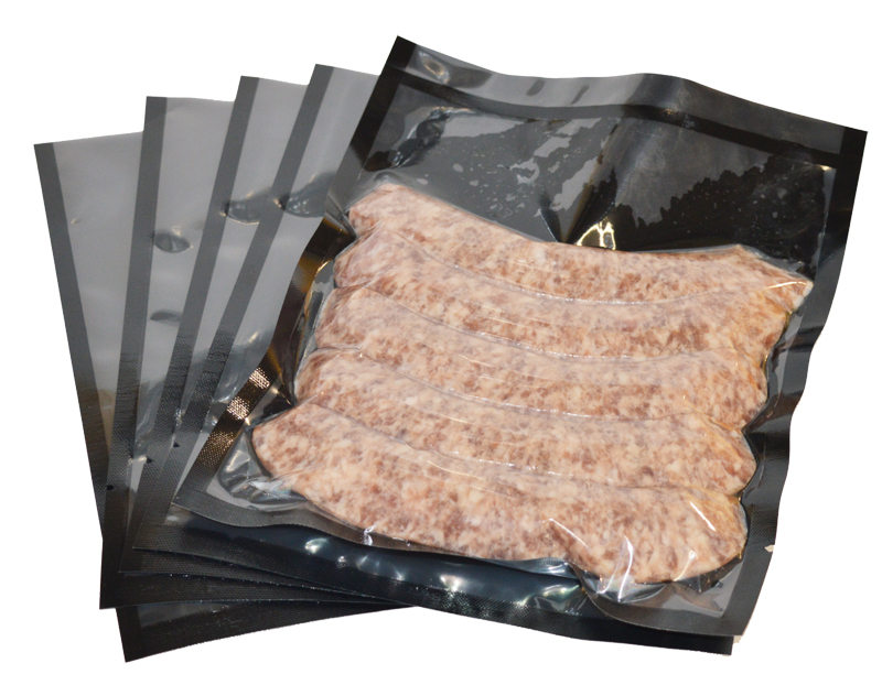 Meat Vacuum Bags with Black Background