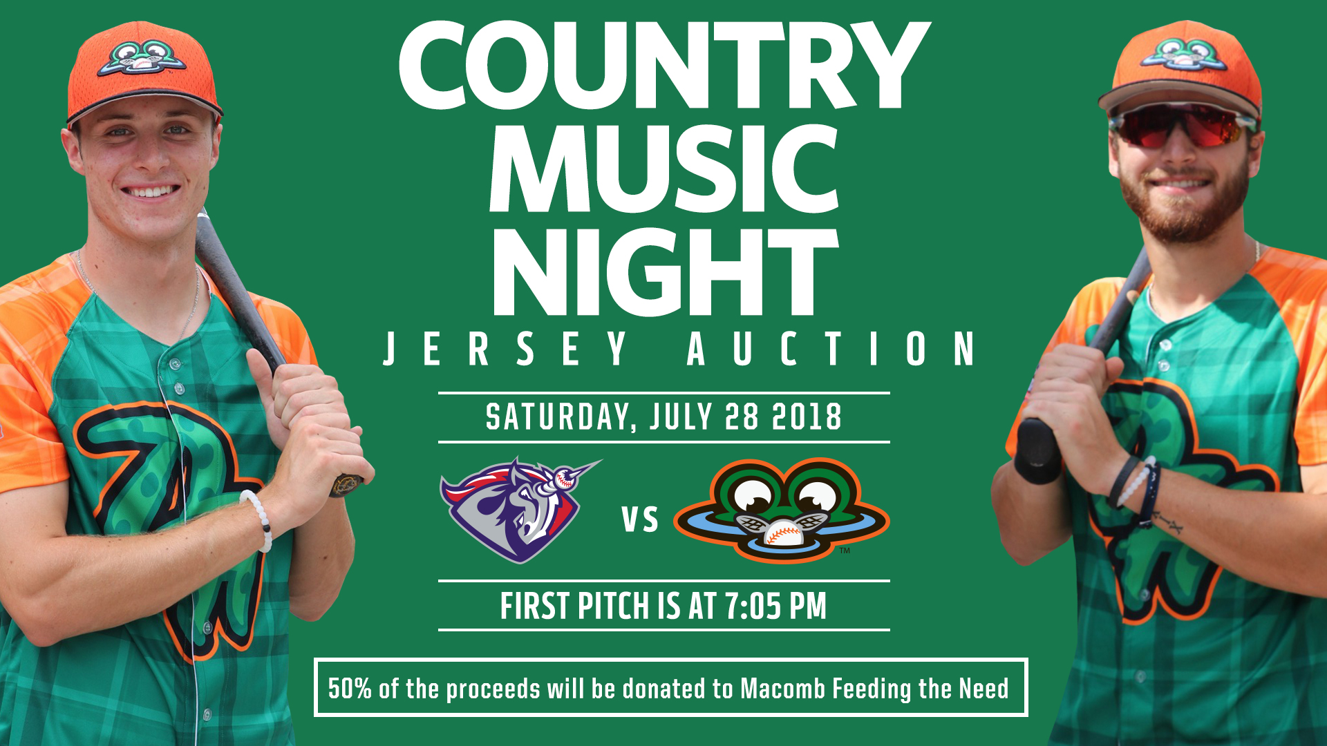 Bid On Hoppers Country Music Night Jerseys USPBL