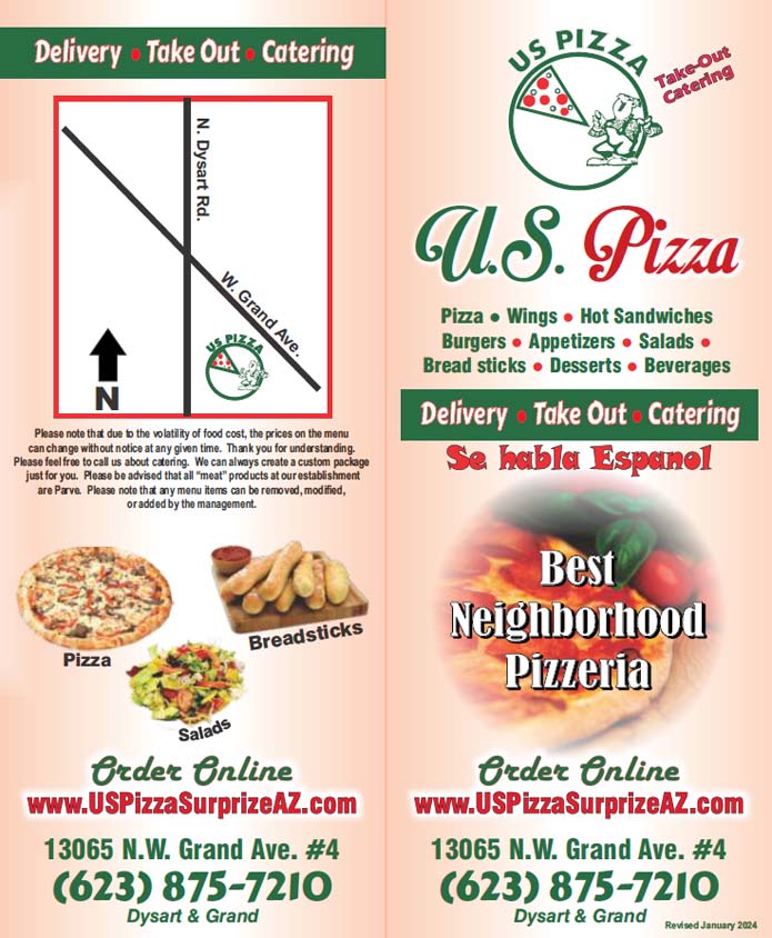 US Pizza Pizza, Wings, Surprise Arizona
