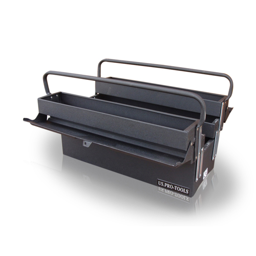 NEW Professional Cantilever Tool Box black 5 Trays Heavy Duty Metal