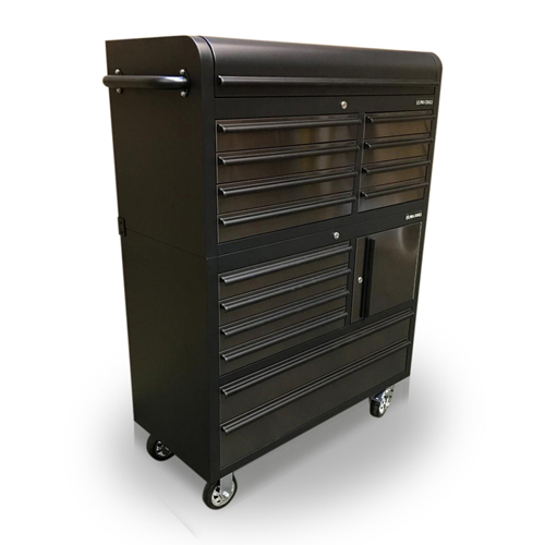 STAINLESS STEEL WITH BLACK US PRO TOOL CHEST BOX 41"