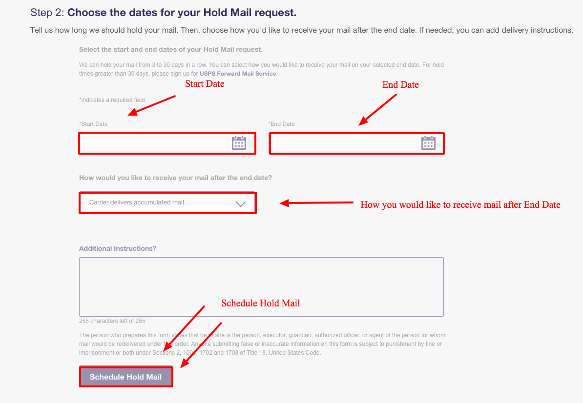 USPS Hold Mail US Post Office Hold Mail