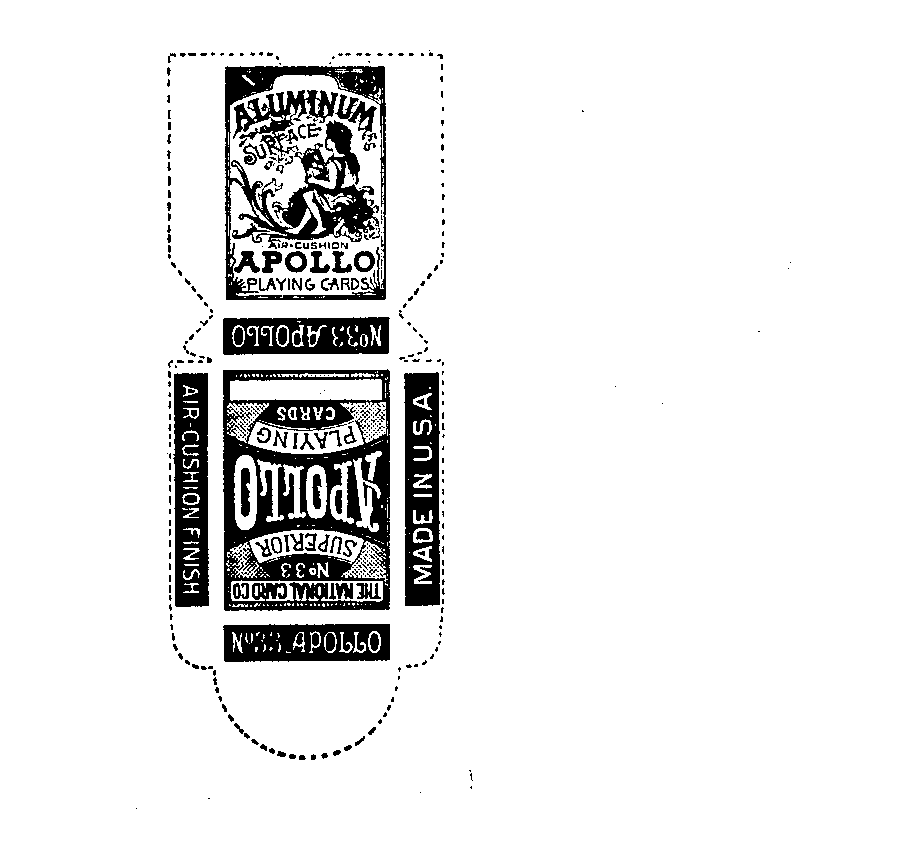 NO. 33 SUPERIOR APOLLO PLAYING CARDS ALUMINUM SURFACE AIRCUSHION