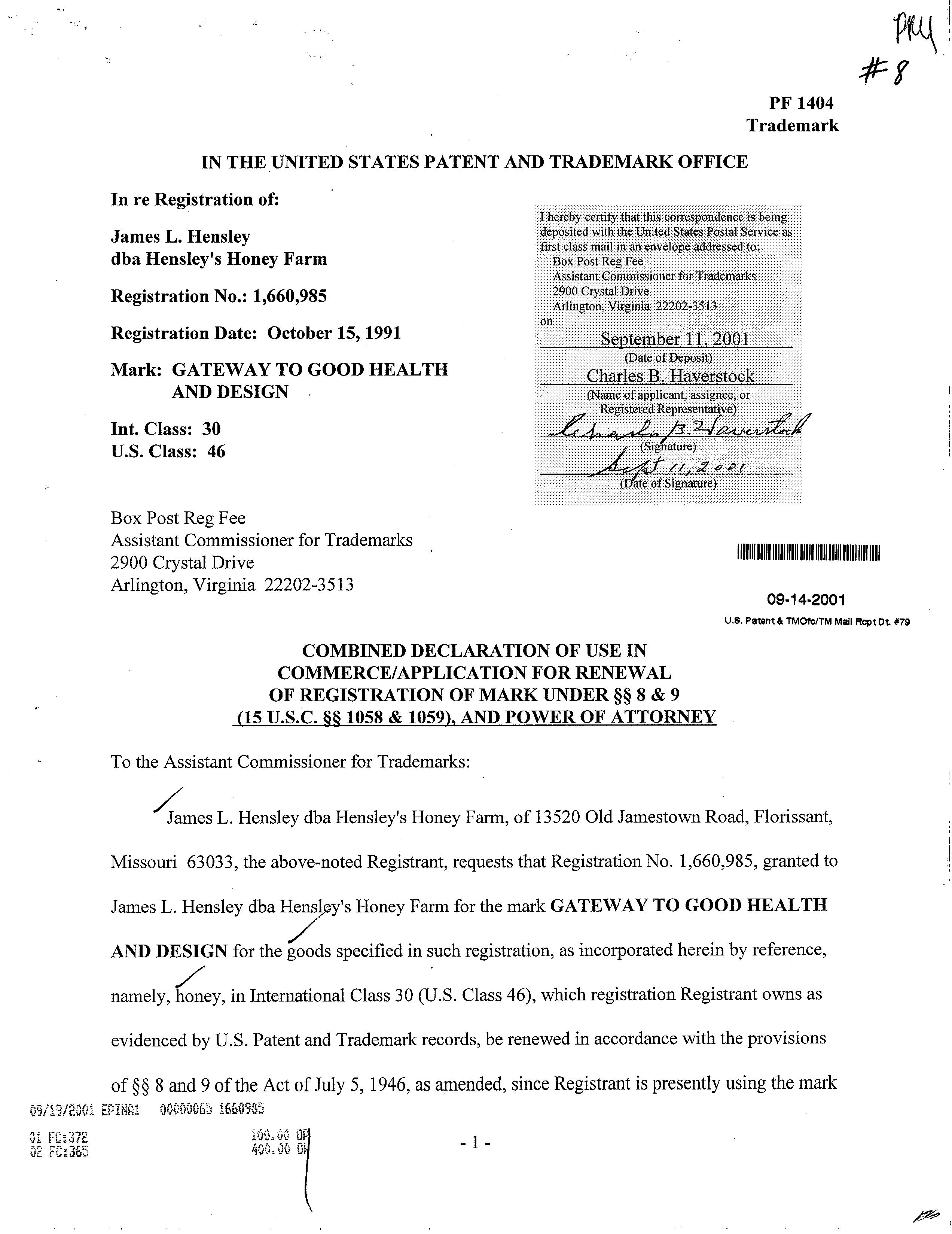 MISSOURI HONEY GATEWAY TO GOOD HEALTH, HENSLEY'S HONEY FARM