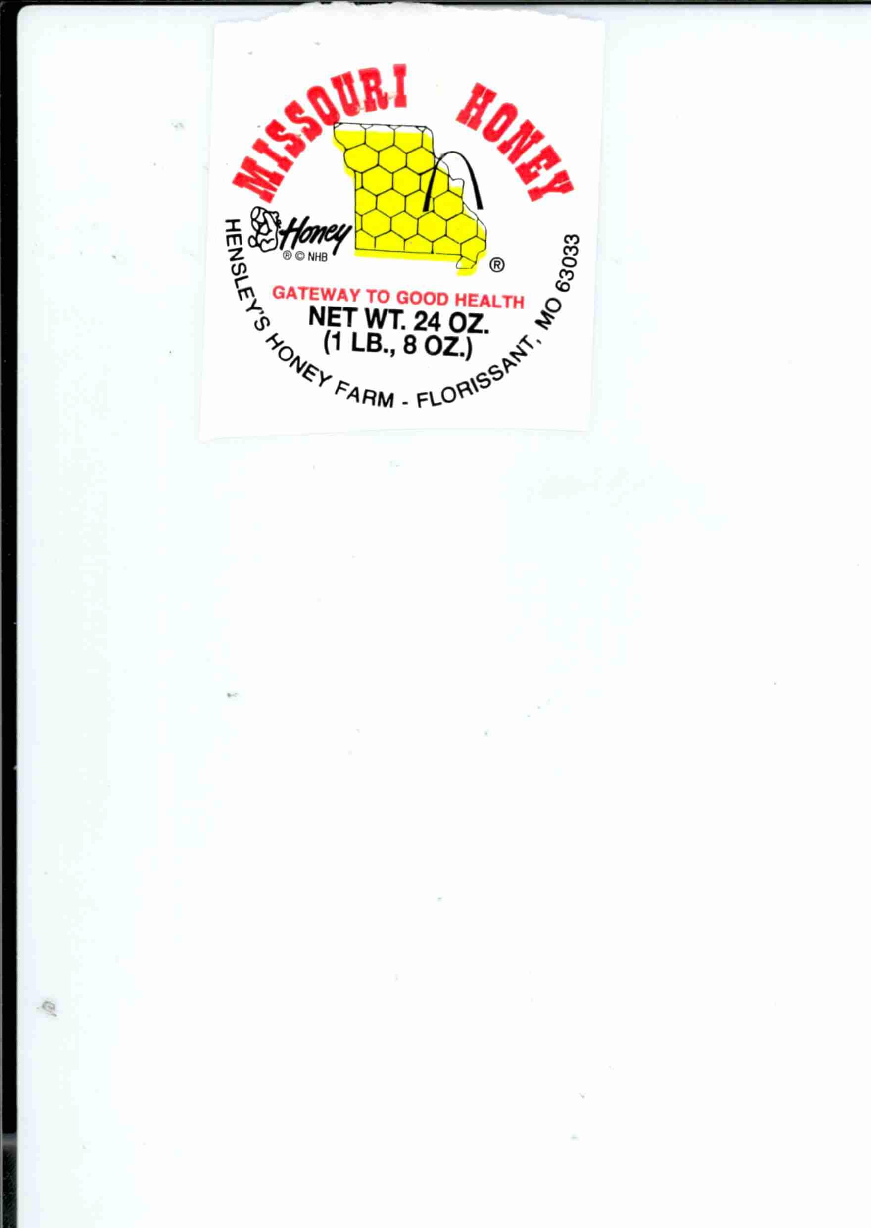 MISSOURI HONEY GATEWAY TO GOOD HEALTH, HENSLEY'S HONEY FARM