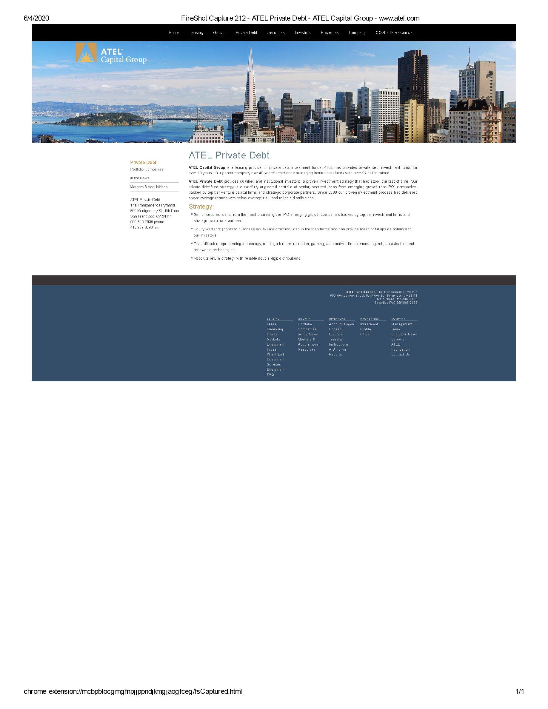 ATEL Atel Capital Group Trademark Registration