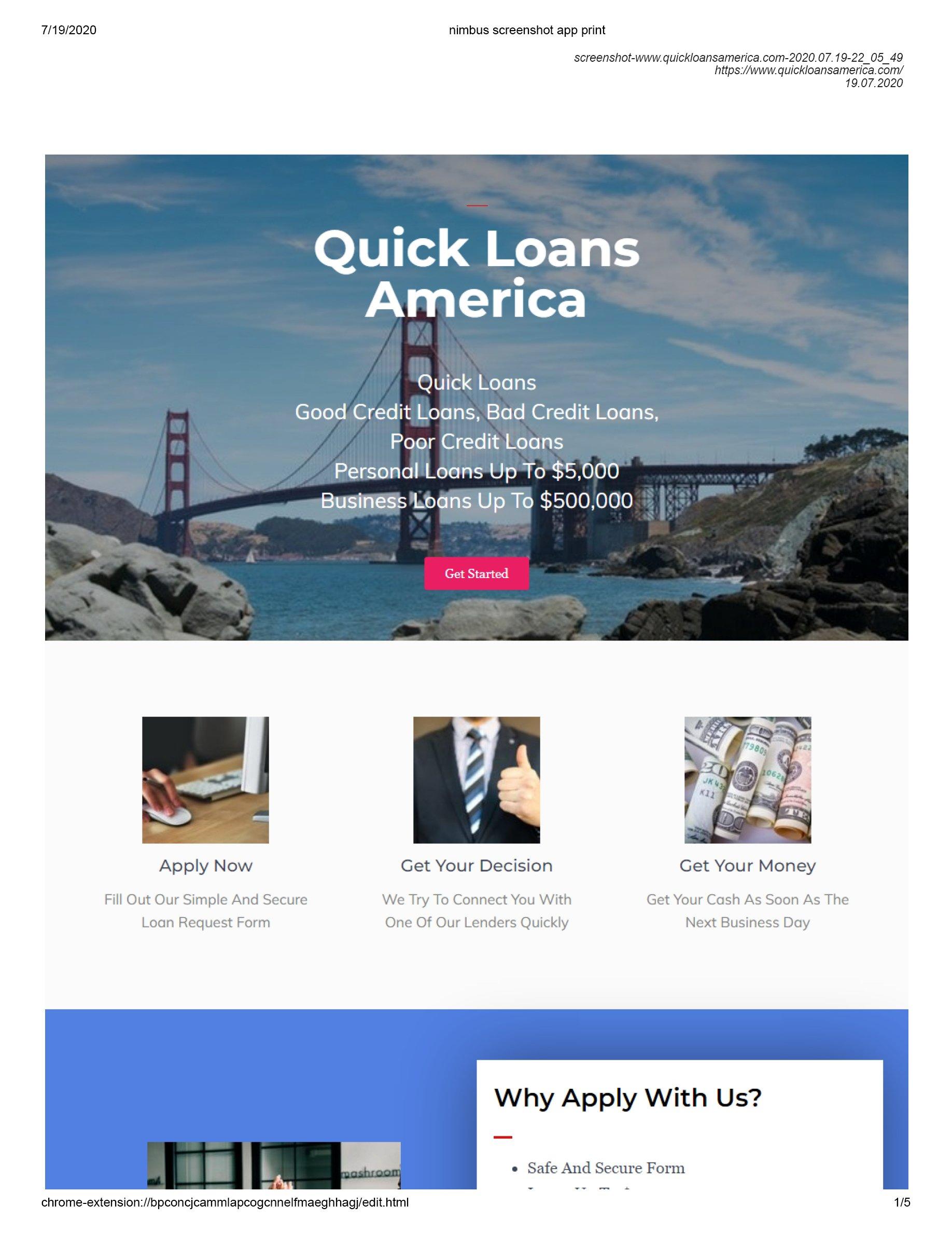 QUICK LOANS AMERICA QQ Leads LLC Trademark Registration