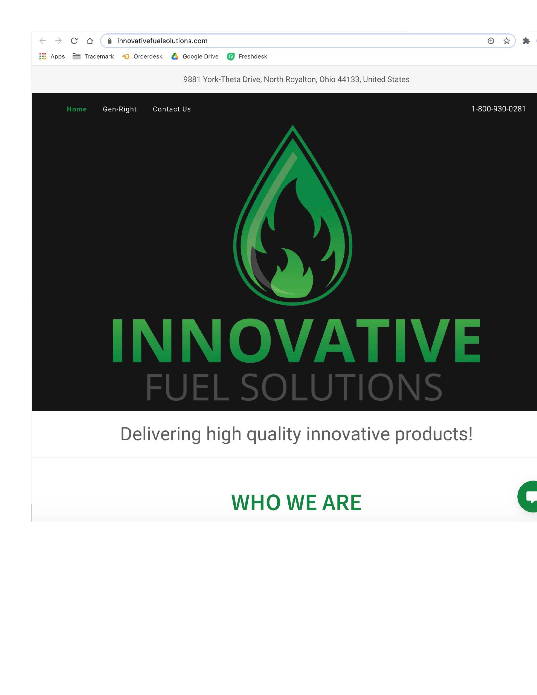 GENRIGHT Innovative Fuel Solutions Trademark Registration
