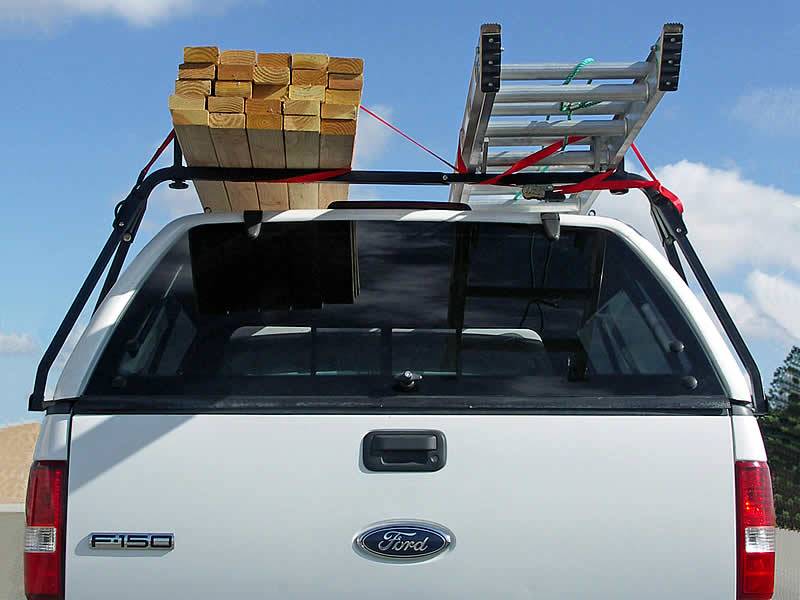 Truck Cap Rack for Caps Under 27 Inches, Tapered Width Bed Rails, Wide
