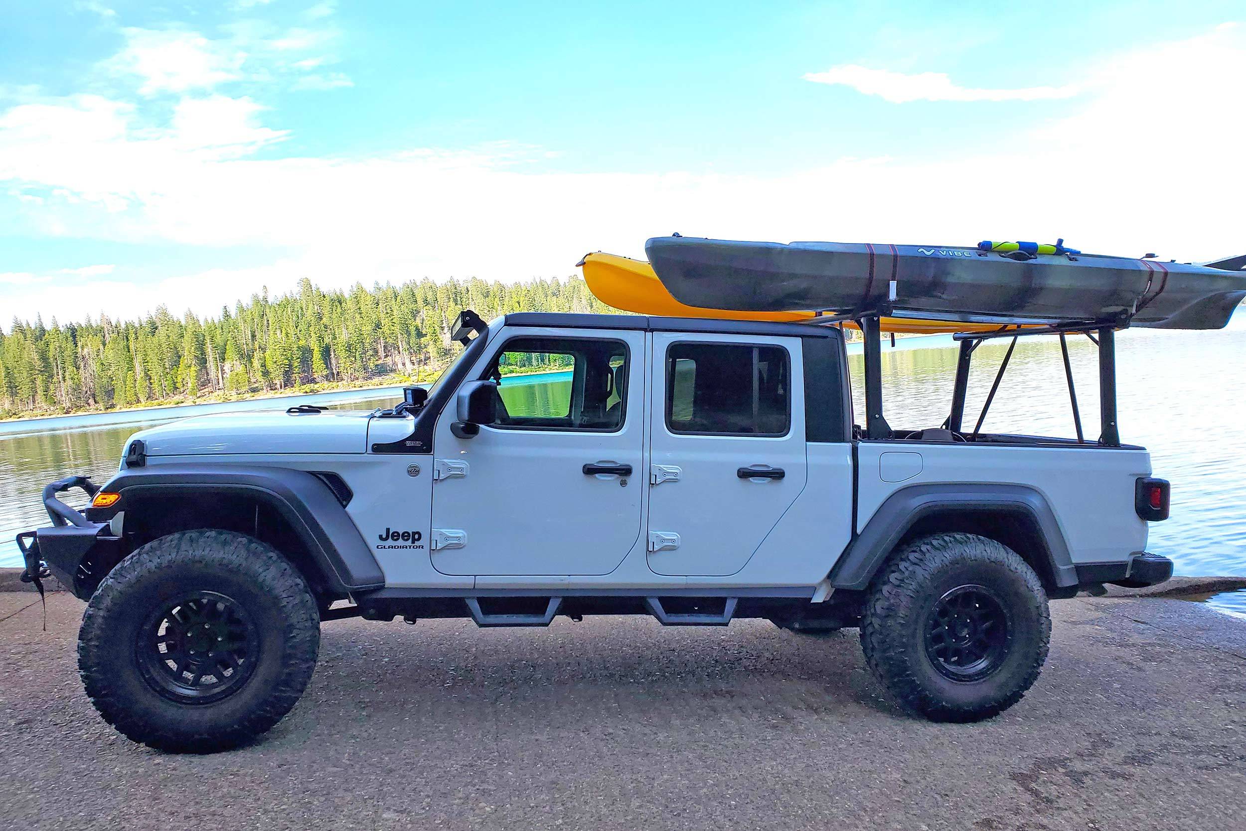 2020 Jeep Gladiator Clipper Truck Rack, Fleetside, Track System, Above