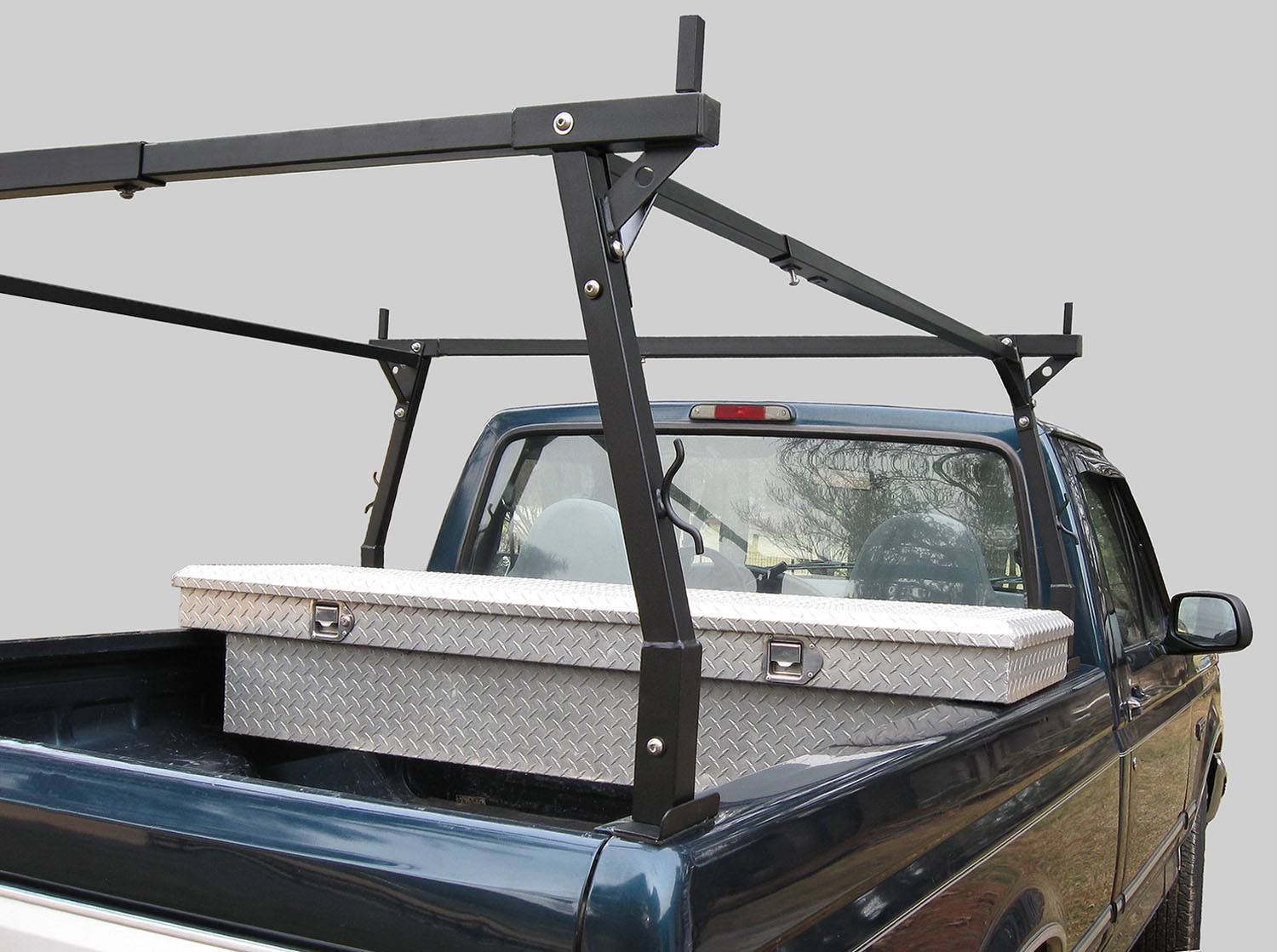 Stake Pocket Truck Rack for Cabs Under 24 Inches, Standard Legs, Bed