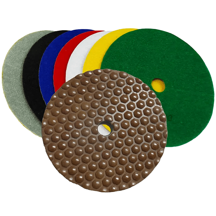 Diamond Tooling 7" Polishing Pad Pack (Pack of 7 Varying Grits)
