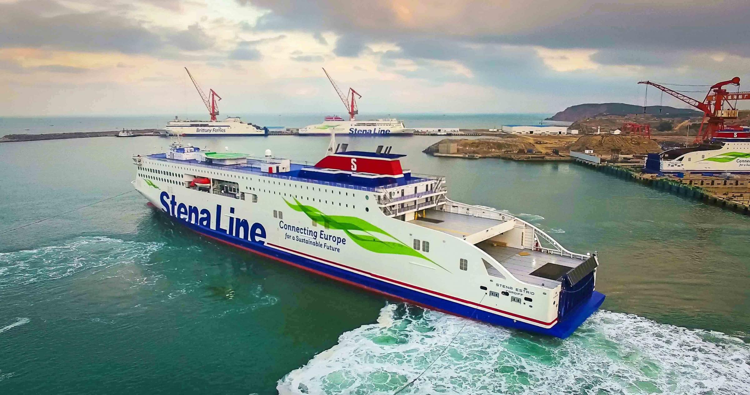Stena Line's newest ferry sets out on 10,000 mile journey from China