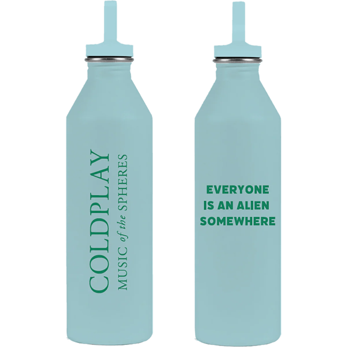 Everyone Is An Alien Somewhere Blue Water Bottle Coldplay US