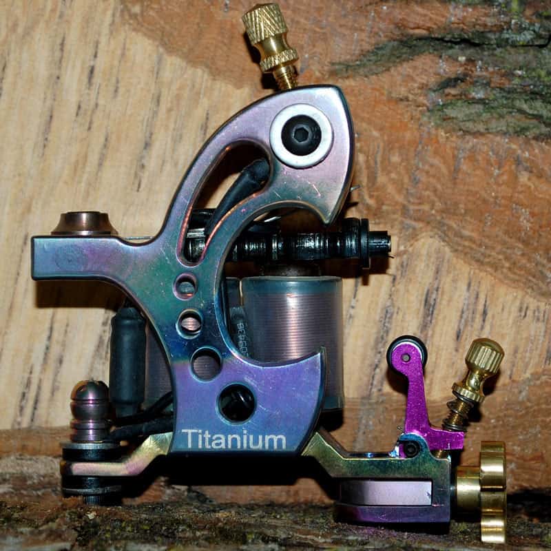 Custom Titanium Tattoo Machine 8 Liner US Tattoo Supply