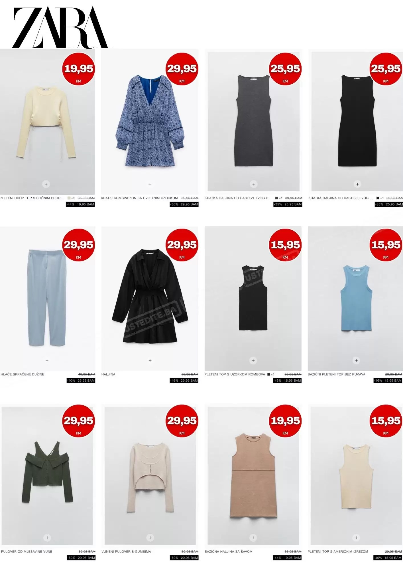 Zara BiH SNIŽENJE ⇢ SVE DO 29,95 KM ustedite.ba