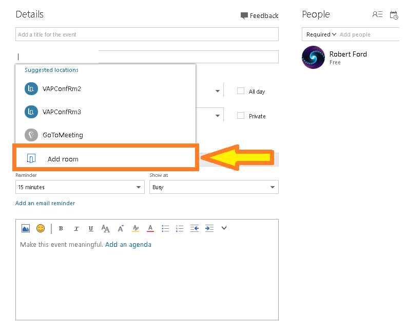 How to setup conference rooms in outlook Conference Blogs