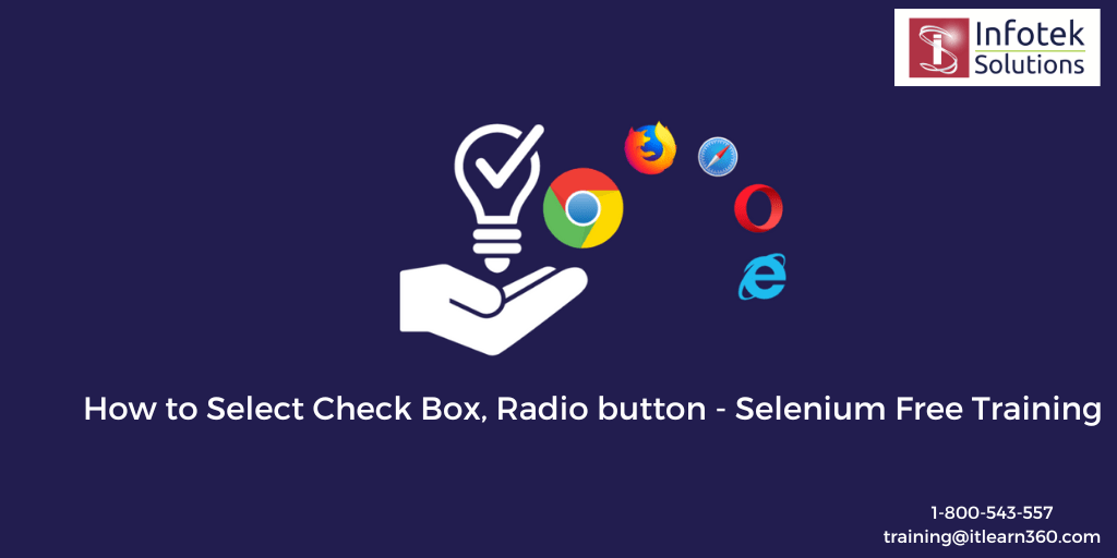 How to Select Check Box, Radio button Selenium driver Free Training