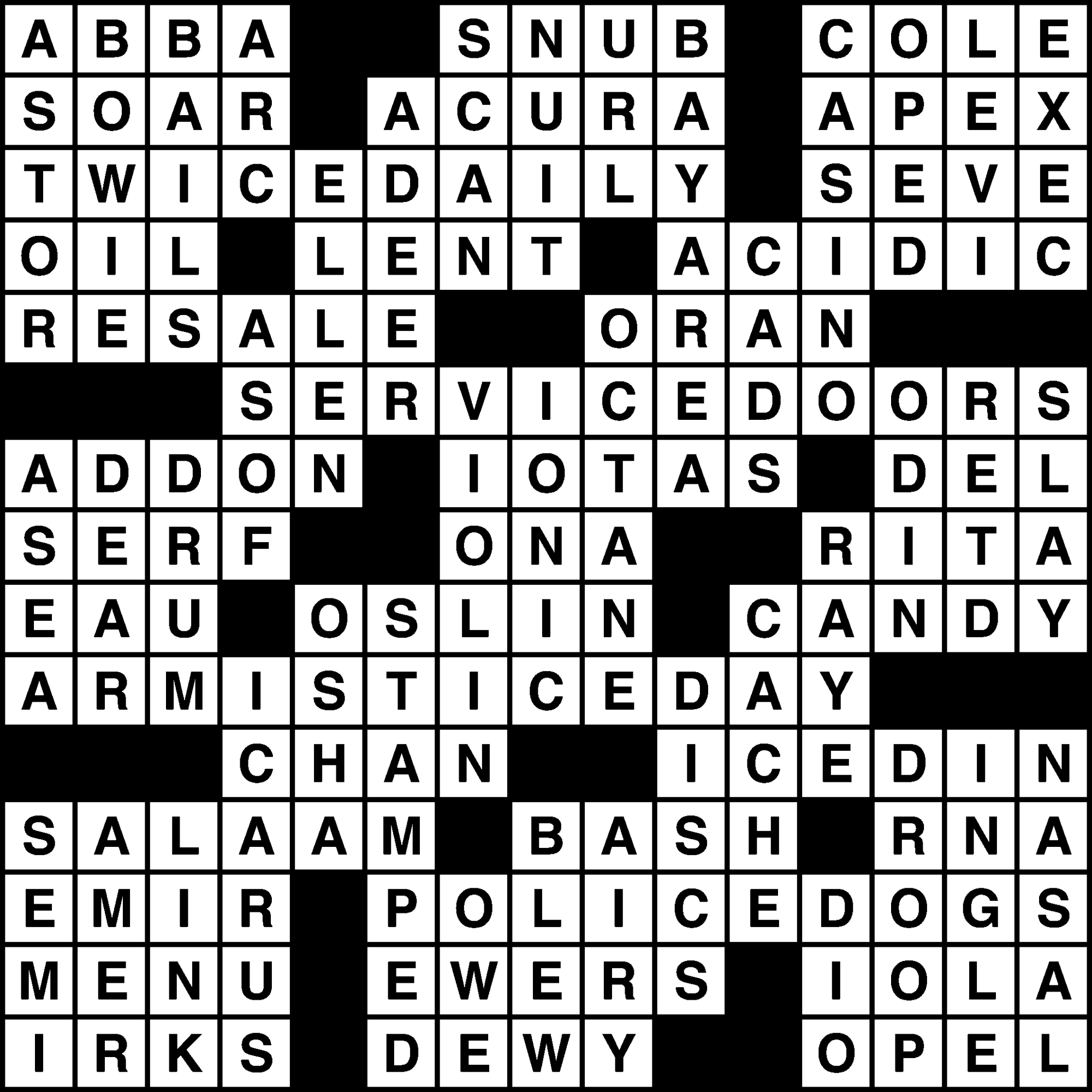 Puzzle answers for Friday, Sept. 17, 2010 The Utah Statesman