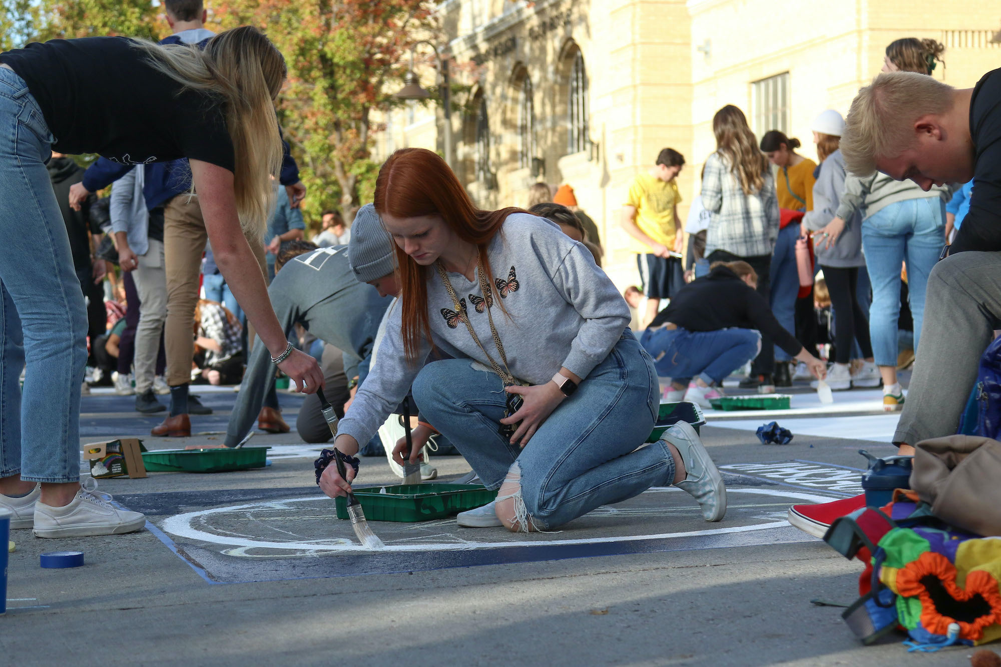 USU clubs paint the streets The Utah Statesman