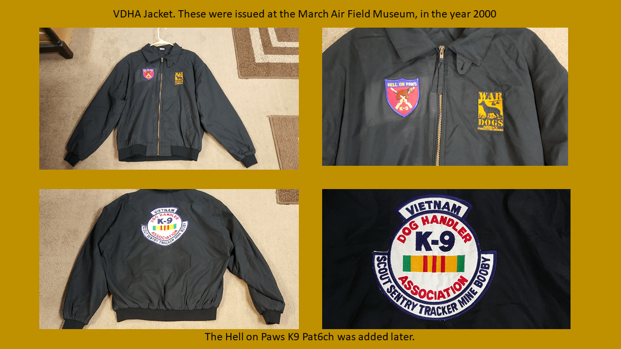 Vietnam Dog Handlers Association Jacket. Size Extra Large US War