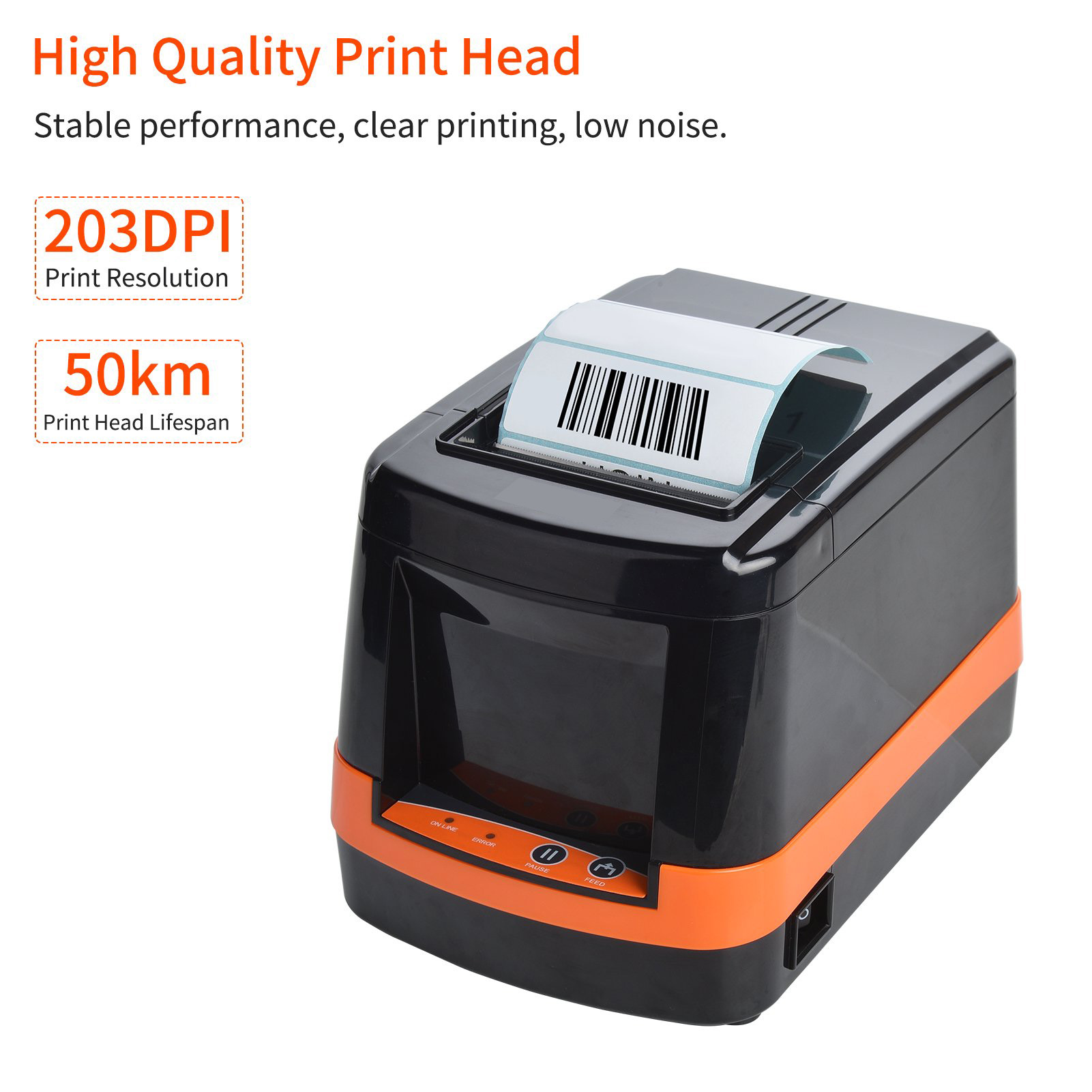 LUFIER 80mm USB Thermal Label Printer Wired Barcode Printer Bluetooth