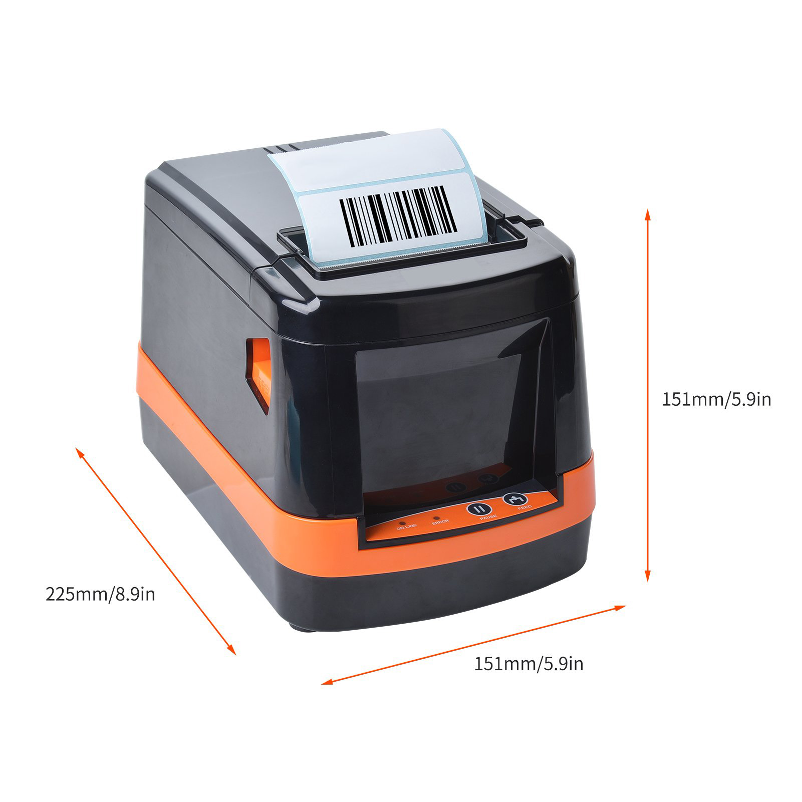 LUFIER 80mm USB Thermal Label Printer Wired Barcode Printer Bluetooth