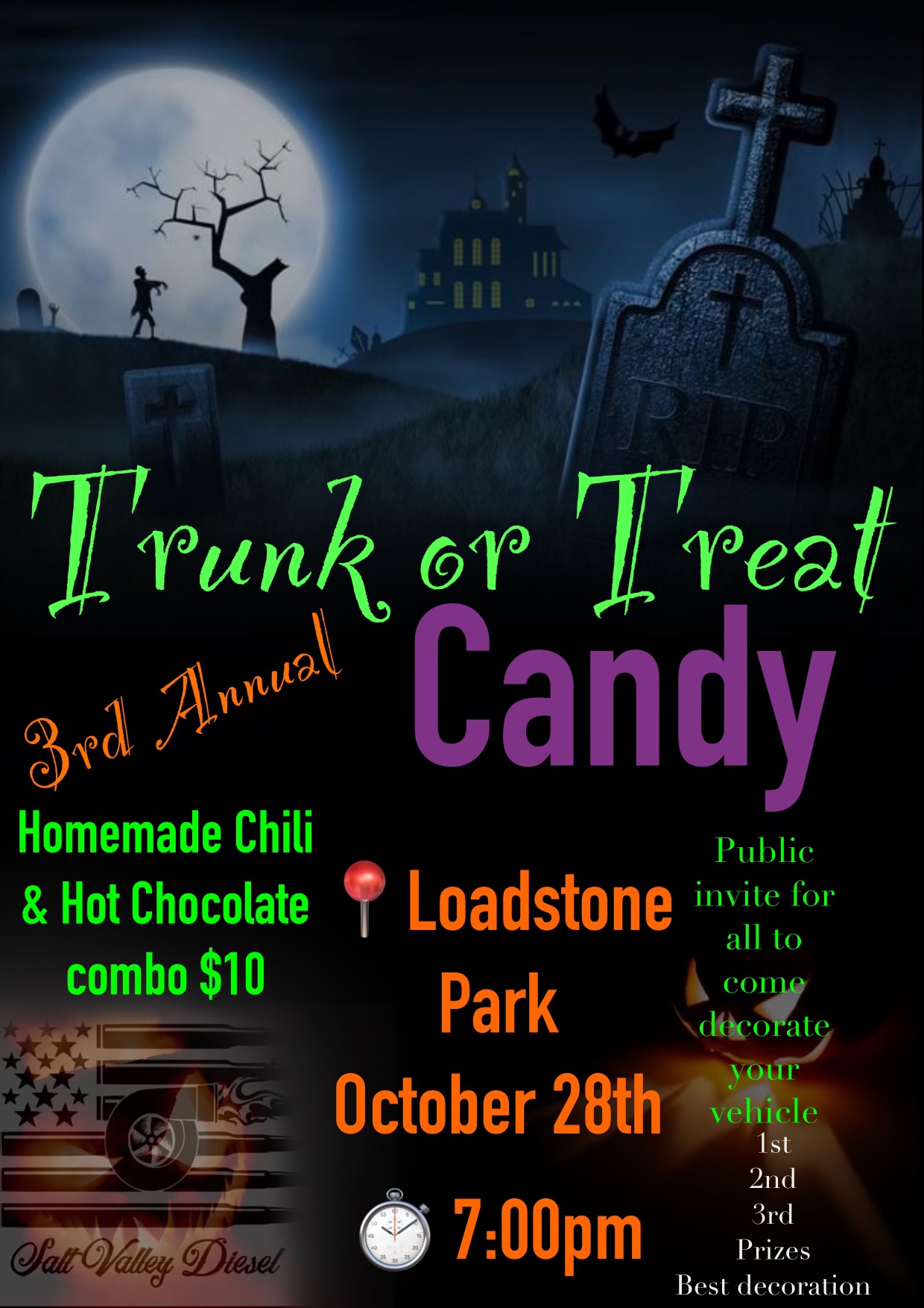 3rd Annual Trunk or Treat Loadstone Park 2024 Utah Car Show Calendar