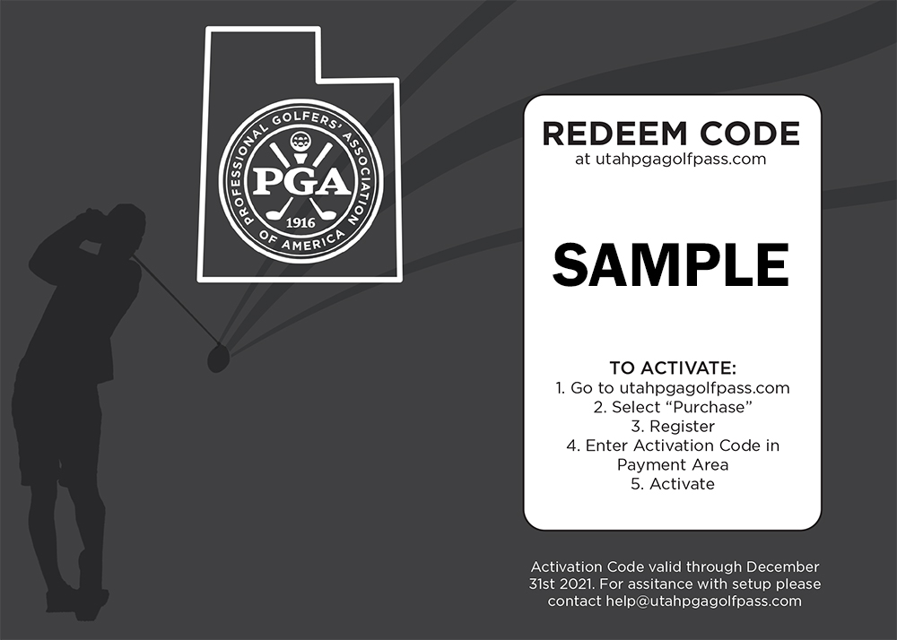 2024 Utah PGA DIGITAL Golf Pass Gift Card