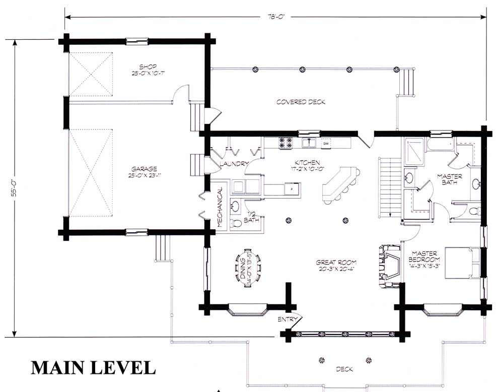 Frontier Log Home Package in Pagosa Springs, CO Archuleta County