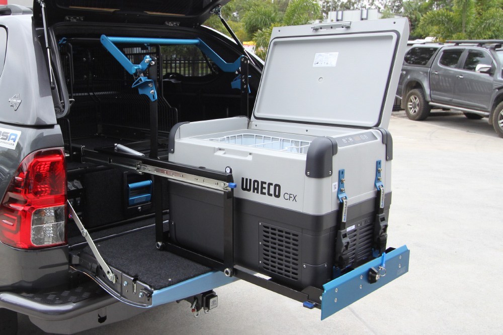 MSA DS50 Drop Down Fridge Slide To UteStore & Jackoff Ute Bodies