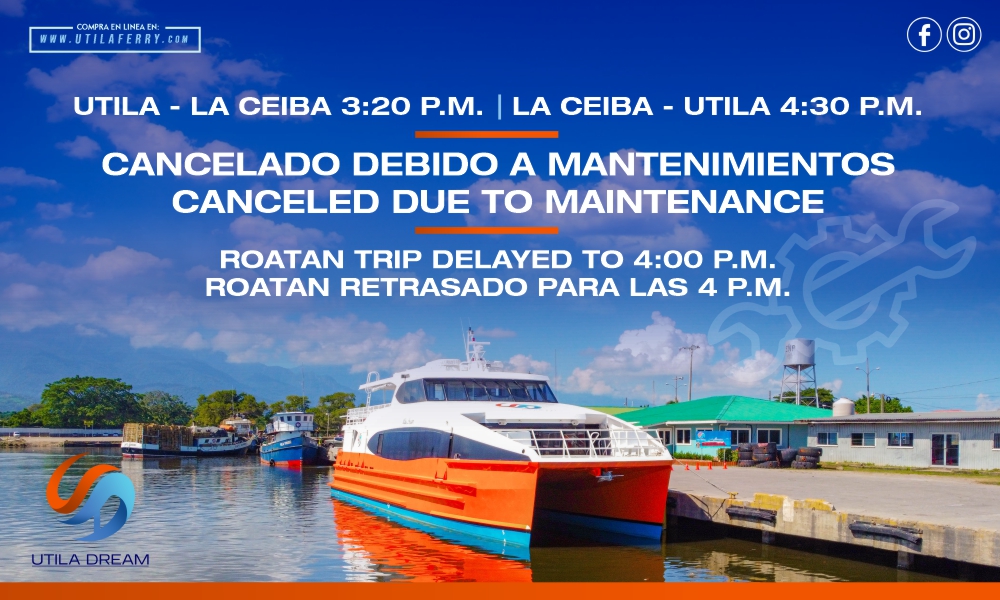 Utila Ferry Servicio de ferry entre Utila, Roatan y La Ceiba.