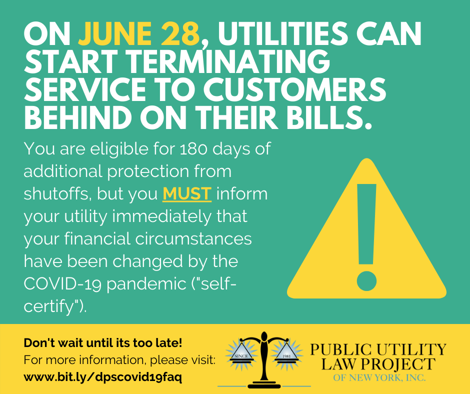 The Moratorium on Utility Service Termination Ended on June 24, 2021